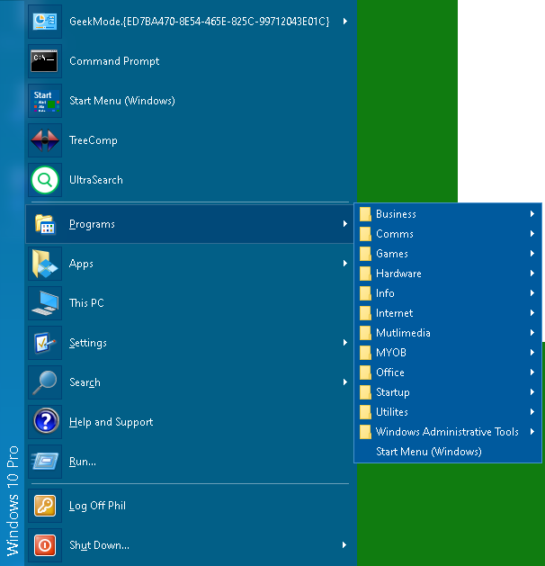 Start menu